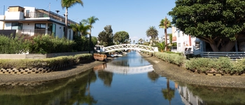 Residential area of Venice Beach Canal in Los Angeles